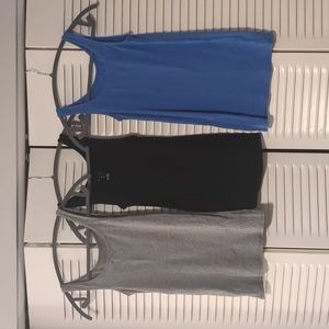 Set of Three A New Day tank tops - size small, black/grey/blue